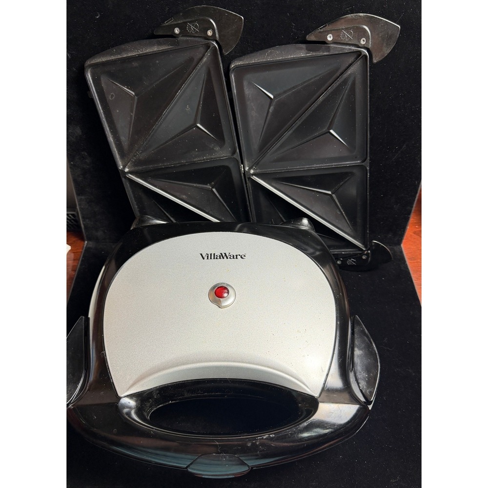 VillaWare Inter-Bake 3 Sandwich Pizzelle Maker: Interchangeable Plates, 700W